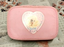 Astuccio doppio due zip BARBIE vintage anni Novanta - rosa e fuxia con stampa