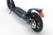 Sospensioni città adulti push kick scooter pieghevole grande ruote 200 mm regalo BLU