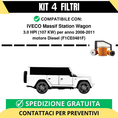 Kit filtri tagliando - kit, per