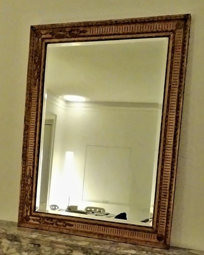 Specchio con cornice legno - specchio,