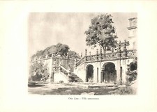 ORIO LITTA scorcio Villa Litta Carini Lodi STAMPA ANTICA del 1933 Antique print