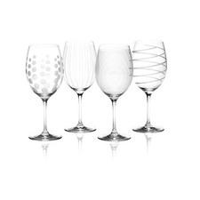 4er Set Bicchieri Vini Rossi Cheers Cristallo Mikasa Vetro con Modello 650ml