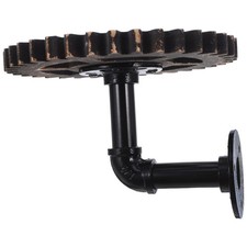  Mensole da parete: mensola sospesa rustica con ingranaggi e design di tubi