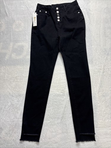 Jeans donna nero potili nuovo - donna,