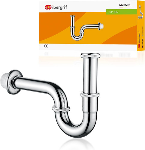 Sifone lavabo bagno acciaio - sifone,