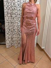 Abito lungo da cerimonia - Colore Rosa Paillettes 