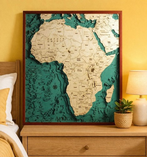 Mappa dell africa cartina - dell'africa, 3d