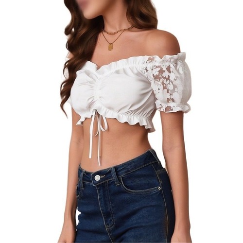 Crop top bianco spalle