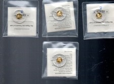 4 MONETE D'ORO 18 CARATI--CON