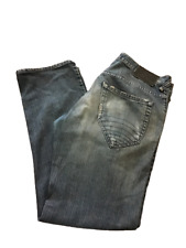 RICHMOND Jeans da uomo denim pantalone blu sfilacci made in italy pants size 32