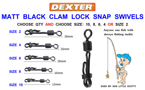 Dexter matt black clam lock - matt,