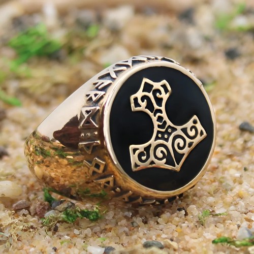 Anello martello thor - martello, bronzo