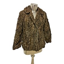 Real Fur Jacket Coat UK M