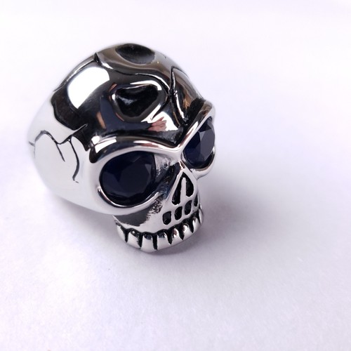 Anello teschio alieno acciaio - anello,