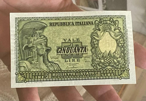 Lire 1951 italia elmata - lire,