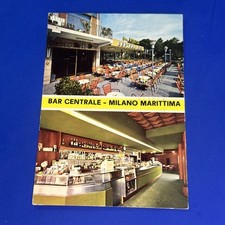 BAR CENTRALE MILANO MARITTIMA CARTOLINA SOUVENIR
