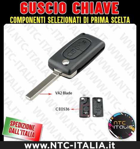 Guscio chiave cover peugeot - chiave,