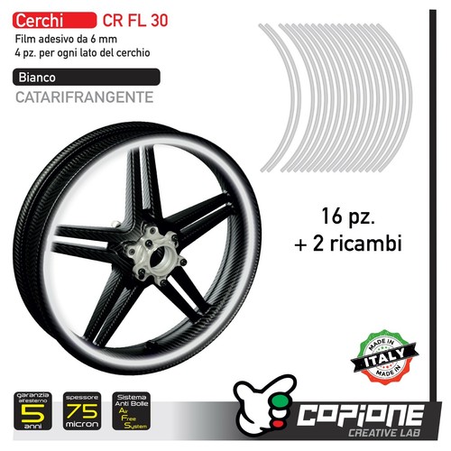 Strisce adesive moto bianco - strisce,