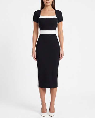 Abito elegante nero bianco - abito,