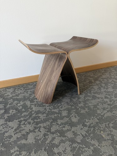 Sgabello butterfly legno scuro - sgabello,