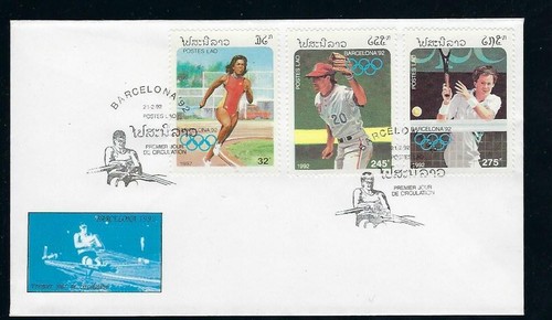 1992 laos lotto - -, fdc