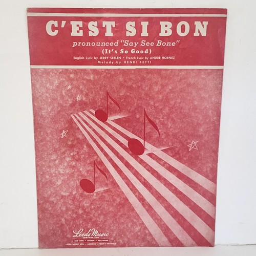 Spartiti musicali vintage 1950
