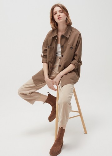Shacket oversize cotone ovs - in,