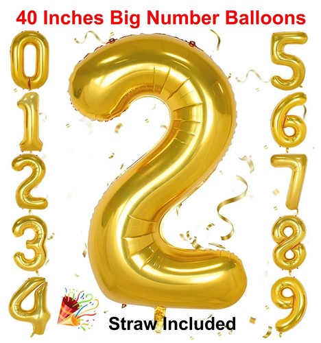 Palloncini numero oro - oro, 40
