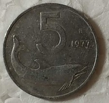 5 lire delfino 1953 1954 1955 1972 1977 1982 1986 REPUBBLICA ITALIANA