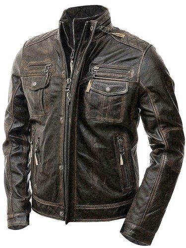 Giacca vera pelle uomo - , moto