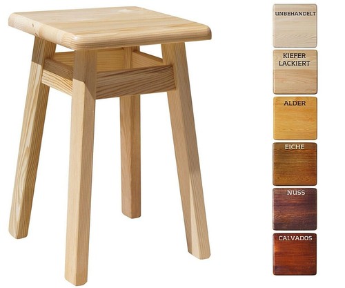 Sgabello legno pino - sgabello,