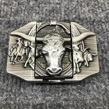Antique brushed bull head - brushed,