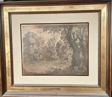 CHASSE AUX CANARDS Cacciatori di anatre Incisio su lastra d'argento con CORNICE