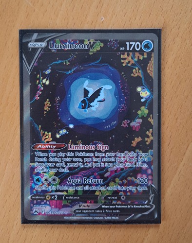 Carta pokemon lumineon v - pokemon,