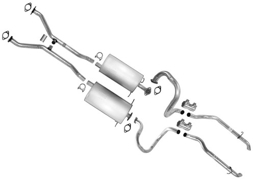 Muffler dual exhaust system - muffler,