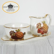 Set zuccheriera e lattiera in ceramica antica crown devon bricco latte ananas