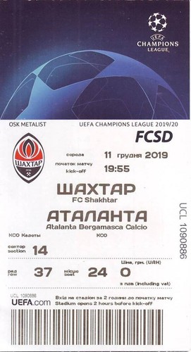Biglietto shakhtar donetsk - biglietto,