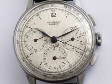 RARE UNIVERSAL GENEVE COMPAX CHRONOGRAPH OVERSIZE 38 mm CAL 287 ORIGINAL ALL!