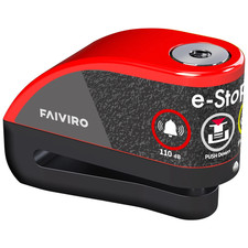 Viro Blocca Disco Elettronico Con Allarme Rosso Nero E-Stop Faiviro