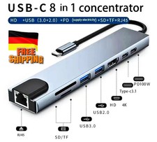 USB-C Hub 8-in-1 Adapter 4K