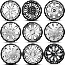 Set 4 Copricerchi Copri ruota Coppa Borchie Auto Universale 13 14 15 16 Pollici 