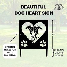 Targa con nome Whippet o cuore