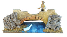 ponte presepe con fiume statua