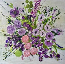 QUADRO ACRILICO ASTRATTO TESTURIZZATO su tela grande 90 x 90 cm di dianeplantart.