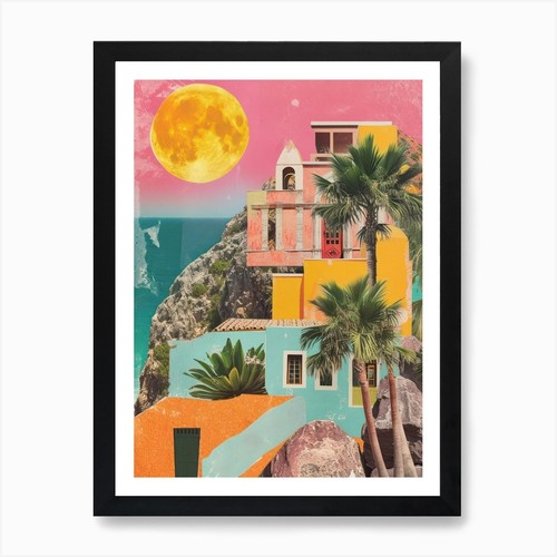 Ibiza retro collage style - retro,
