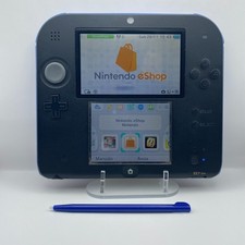 Nintendo 2DS blu/nera con caricatore originale e pennino