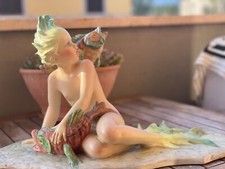 Grande ceramica italiana Arturo Pannunzio Bertolotti Milano 1940 Sirena Lenci