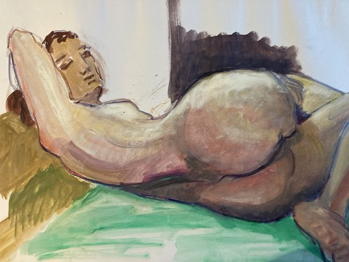 Bellissimo pittura guazzo 1970 - pittura,