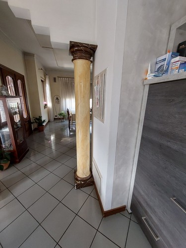 Colonne gesso dipinte marmo - in,