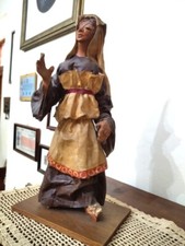 art.2 STATUETTA TERRACOTTA RIVESTITA di STOFFA-SANGIULIANO PA - cm.30 -anni 70  